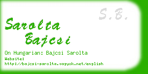 sarolta bajcsi business card